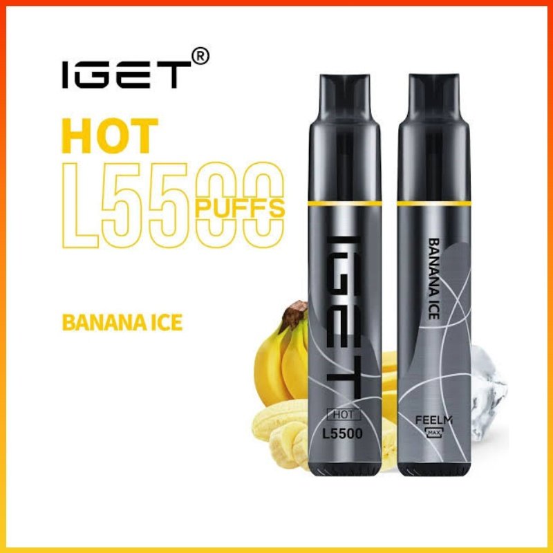 IGET HOT Banana Ice 5500 Puffs IGET HOT Banana Ice 5500 Puffs - Image 1